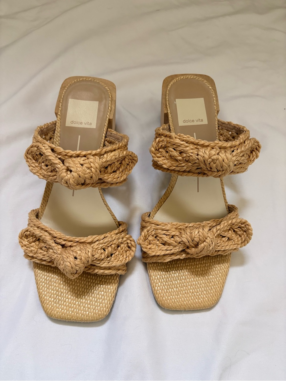 Dolce Vita Braided Tan Knot Slide Mules